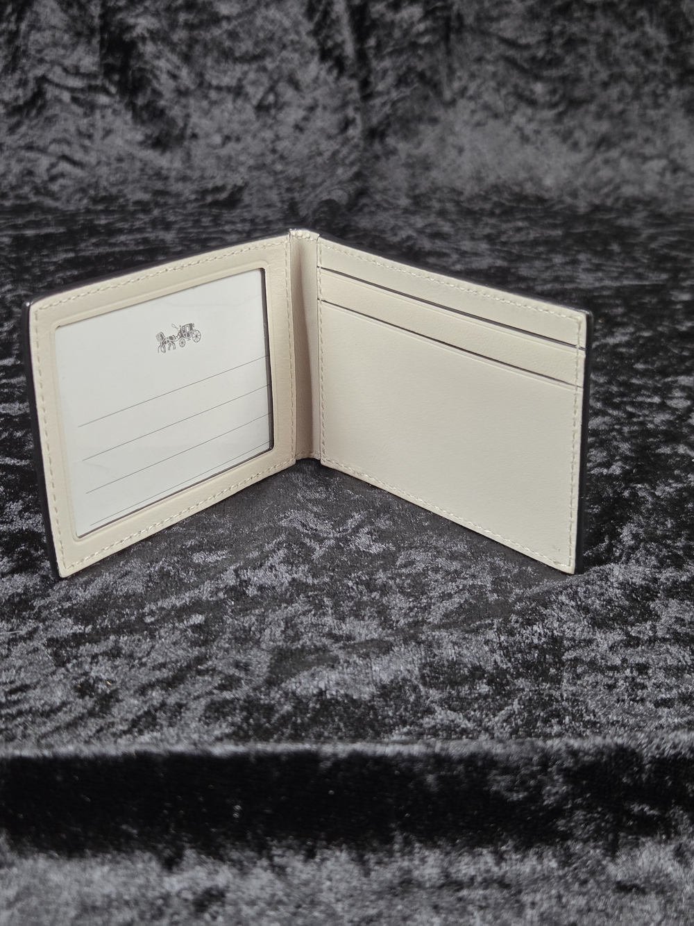 Coach Cream Leather Card & ID Wallet